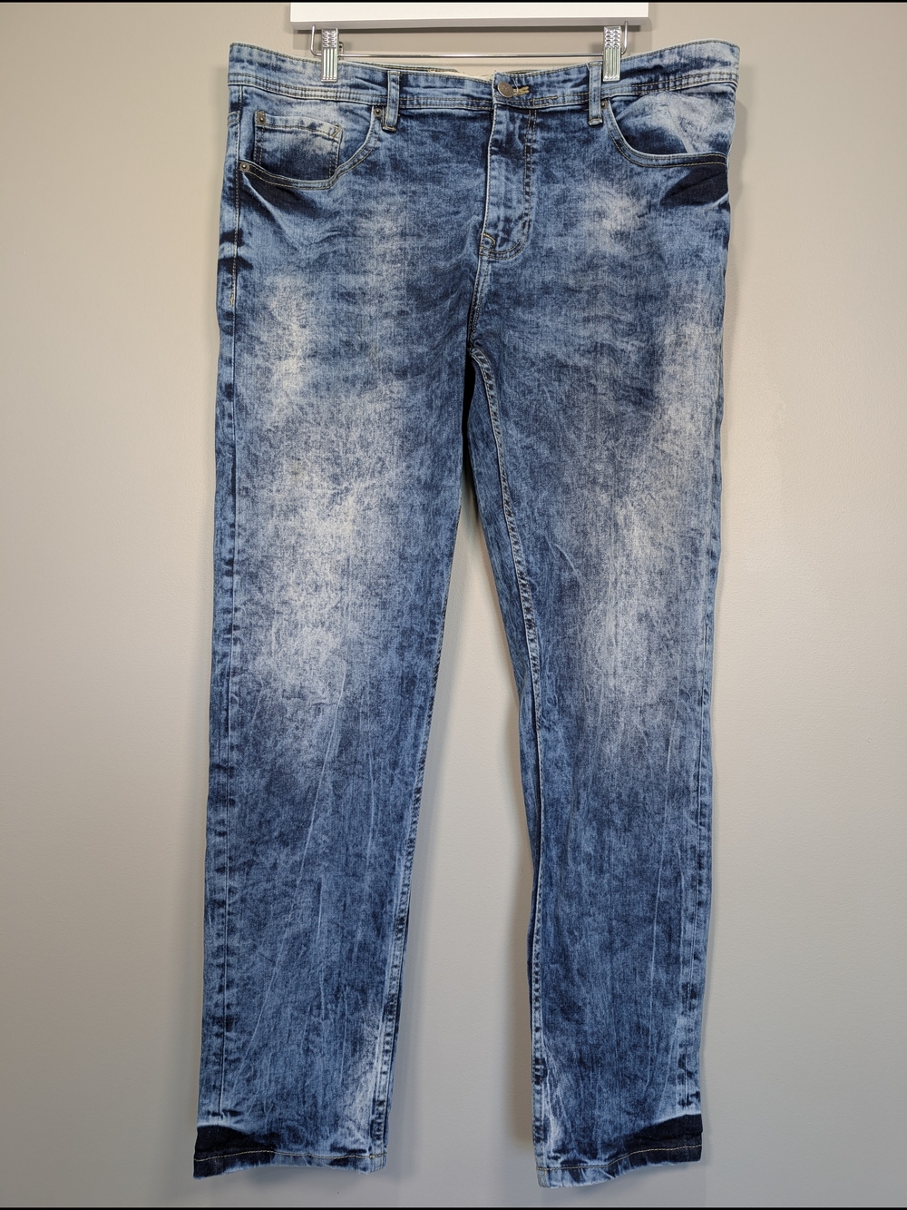 Acid Wash Denim Jeans Jeanus Akademiks